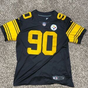 Nike Black and Yellow Football Jersey